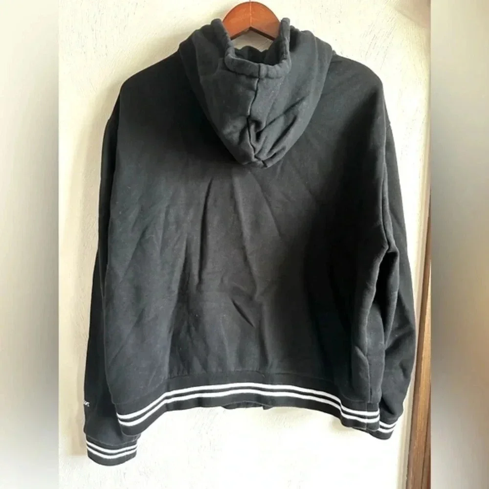 True Religion Logo Hooded Cotton Varsity/Bomber Jacket. Size XL